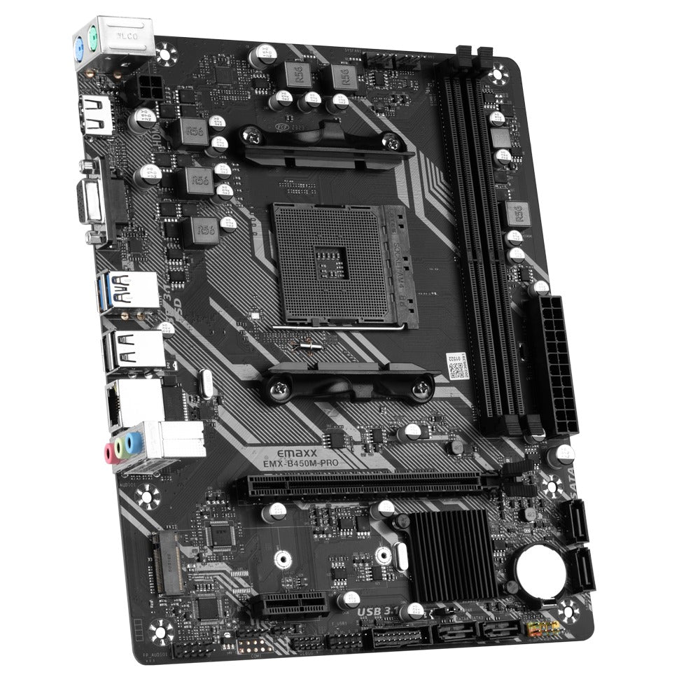 EMAXX B450M PRO AM4 AMD Gaming Motherboard