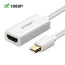 UGREEN Mini DP To HDMI Female Converter - 1080p (White) (MD112/10460)