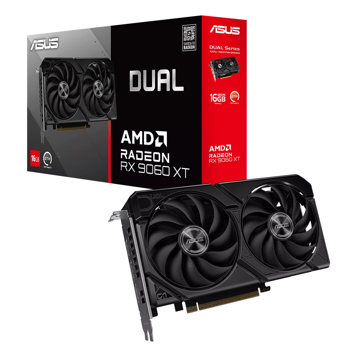 ASUS Dual AMD Radeon RX 9060 XT 16GB GDDR6 Graphics Card