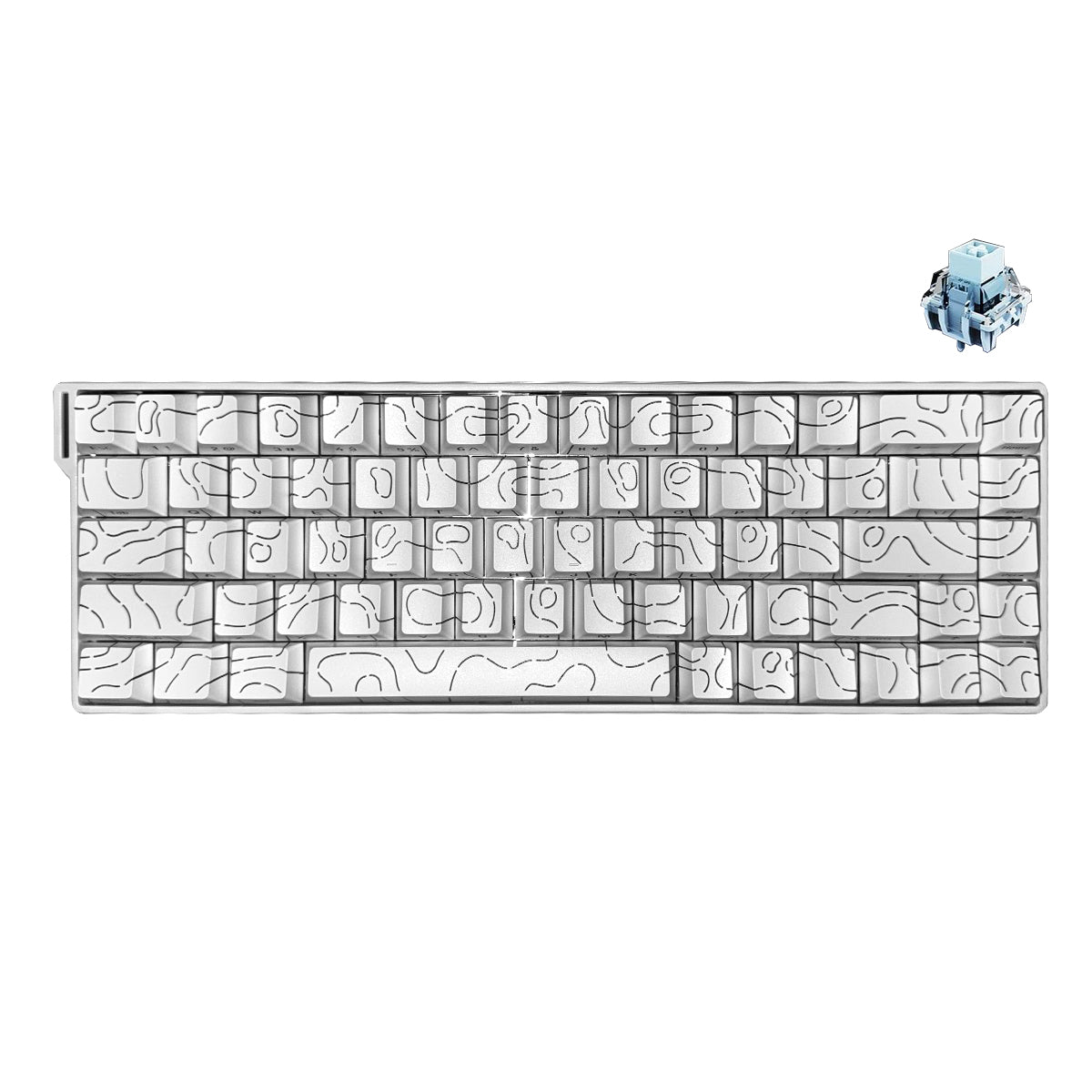 Ajazz AK680 V2 RGB Wired 68-Keys Aluminum Case Hot-Swappable Mechanical Keyboard 