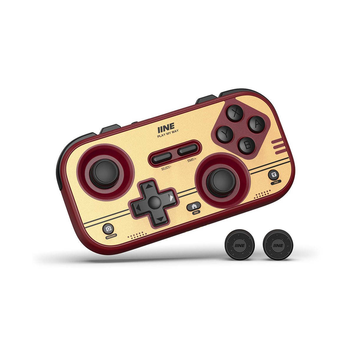 IINE Palm-Sized Retro Chronos Controller for Nintendo Switch / Nintendo Switch 2 (Red) (L1241)