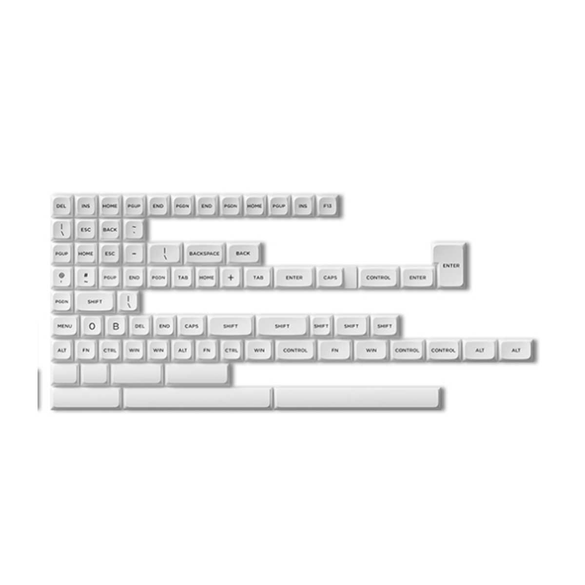 Akko Black On White MDA Keycap Set 227 Keys