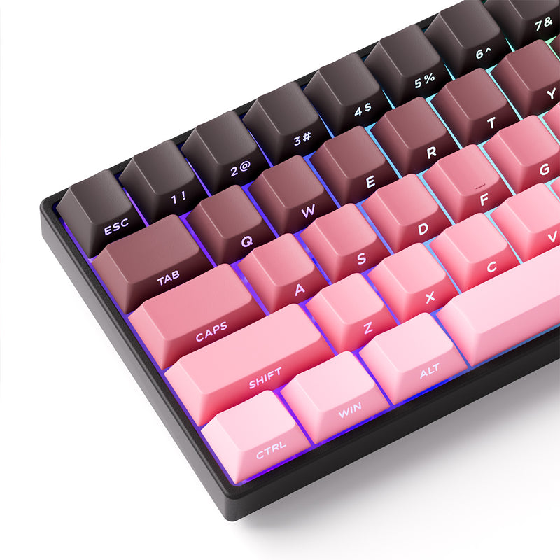 MonsGeek FUN60 Pro SP Shine-Through Black & Pink Gradient Multi-Mode RGB Mechanical Keyboard