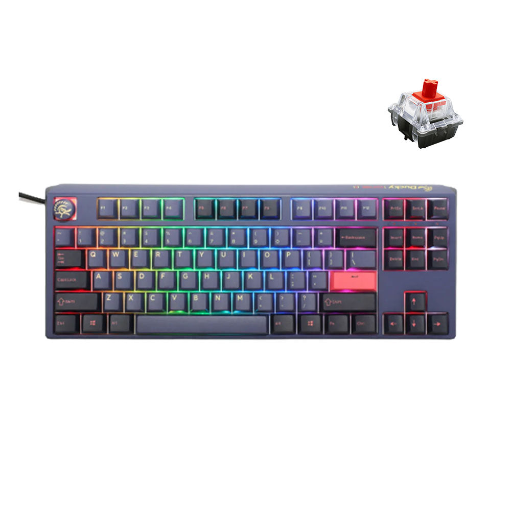 Ducky One 3 Cosmic Blue TKL Hotswap RGB Double Shot PBT Mechanical Keyboard