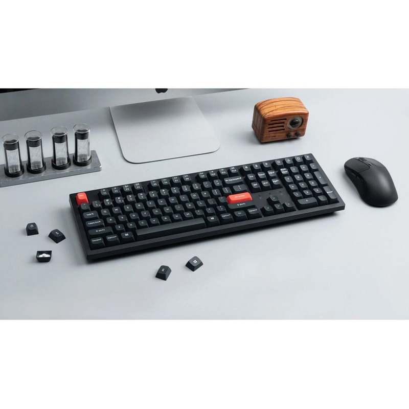 Keychron K10 Pro QMK/VIA Fully-Assembled RGB Backlit Full Size Wireless Mechanical Keyboard (Black)