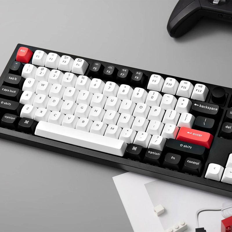 Keychron Q3 HE QMK TKL Fully Assembled Knob RGB Backlight Hot-Swappable Wireless Magnetic Switch Keyboard - Carbon Black (Gateron Double-Rail Magnetic Nebula Switch) (Q3HKeychron Q3 HE QMK TKL Fully Assembled Knob RGB Backlight Hot-Swappable Wireless Magnetic Switch Keyboard - Carbon Black (Gateron Double-Rail Magnetic Nebula Switch) (Q3H-M1)-M1)