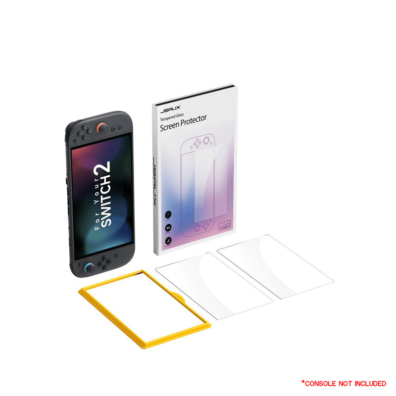 JSAUX Ultra Clear HD Tempered Glass Screen Protector 2-Pack for Nintendo Switch 2 (GP0123A)