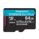 Kingston Canvas Go! Plus UHS-I U3 V30 A2 170MB/s Read MicroSD Memory Card with SD Adapter