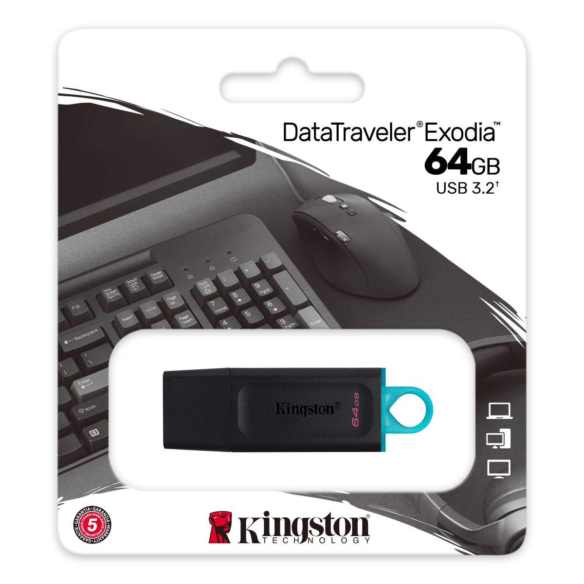 Kingston DataTraveler Exodia 64GB USB 3.2 Gen 1 USB Flash Drive (DTXM/64GB) | DataBlitz