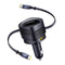 Baseus Enjoyment Max Car Charger C+C Cable & U+C Port 90W (Cosmic Black) (C00035507121-03)