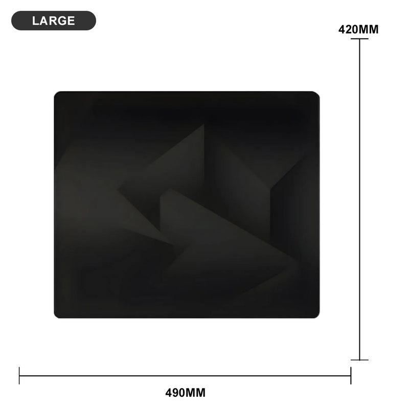 GLSSWRKS Polarity Series Glass Mousepad (Large, XLarge) (Black)