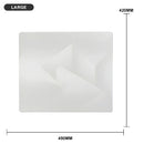 GLSSWRKS Polarity Series Glass Mousepad (Large, XLarge) (White)