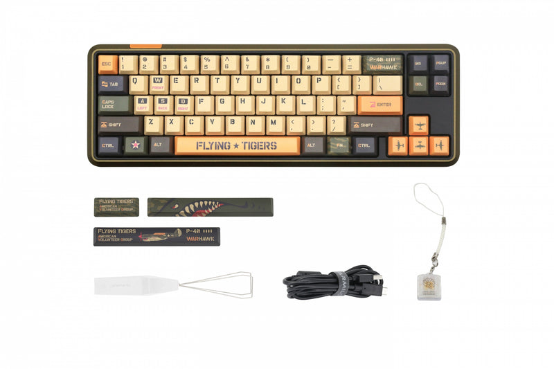 Ducky X Varmilo Miya Pro 68 Flying Tiger Wired Mechanical Keyboard (Cherry MX Brown)