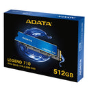 Adata Legend 710 512GB PCIE Gen3 X4 M.2 2280 Internal SSD (ALEG-710-512GCS)