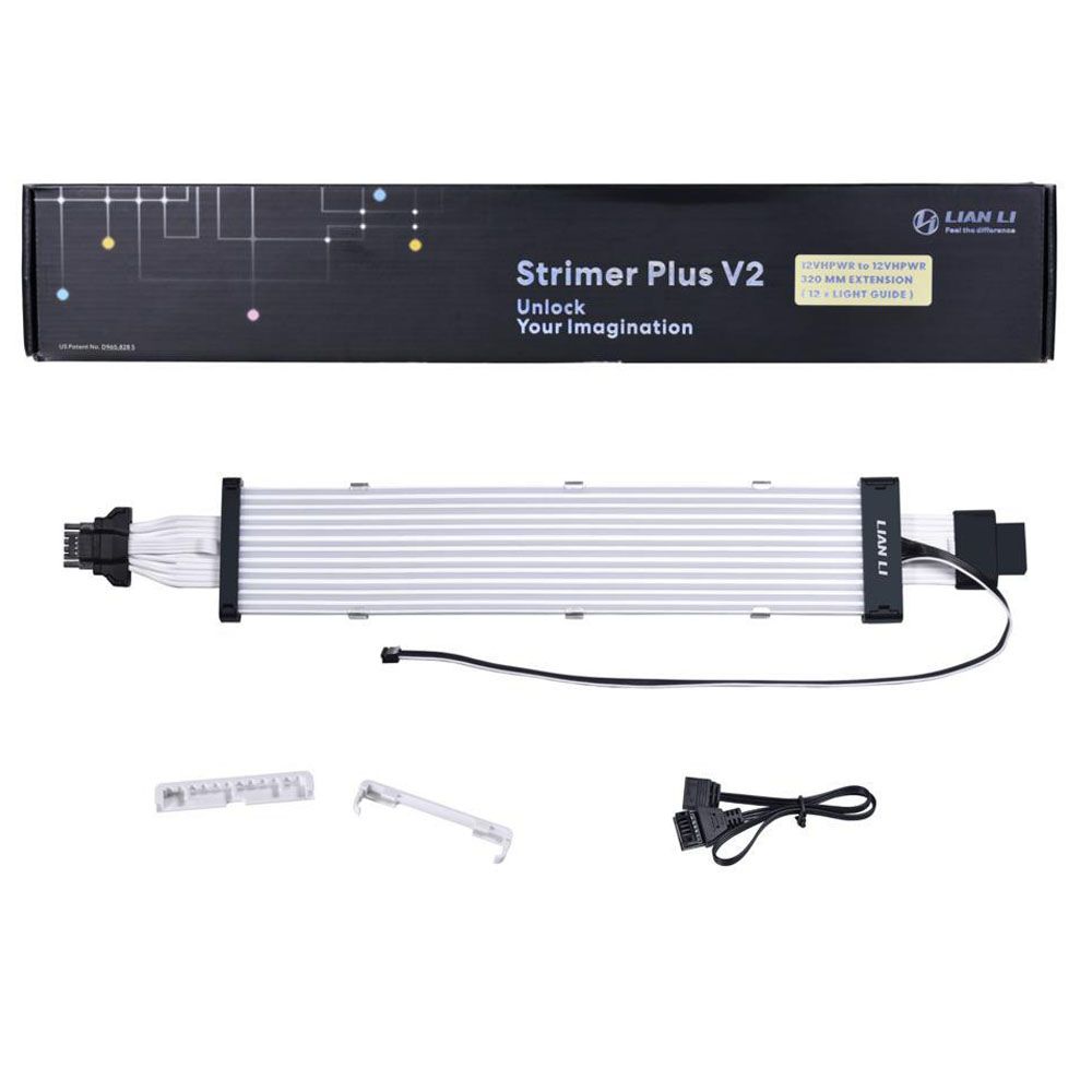 LIAN LI Strimer PLUS V2 16-12 Addressable RGB 320mm Extension Cable (PW16-12PV2 BLACK)
