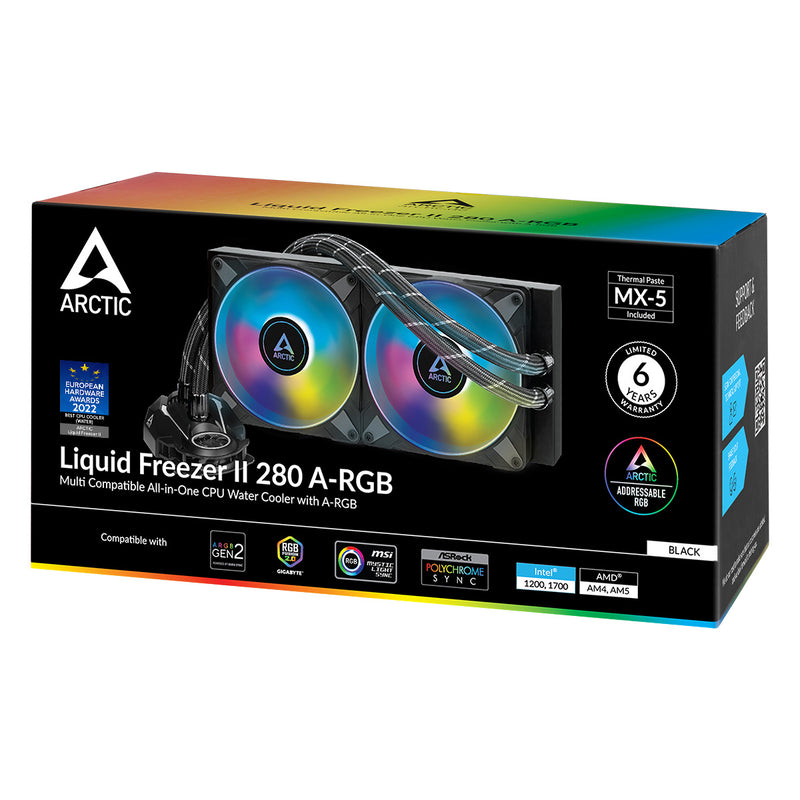 Arctic Liquid Freezer II 280 A-RGB Multi Compatible AIO CPU Water Cooler (Black) (ACFRE00106A)