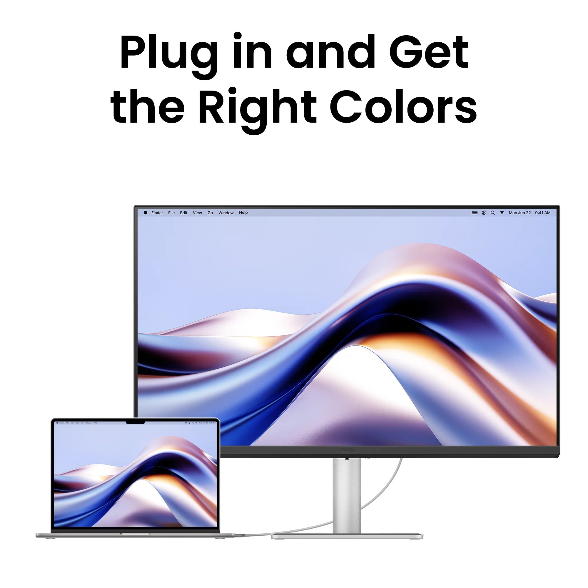 BenQ MA270UP 27" IPS (3840x2160) 60Hz 5ms 4K HDR10 Nano Gloss Monitor For MacBook with Tilt/ Height/ Swivel/ Pivot Adjustment