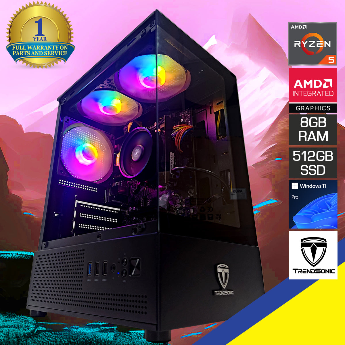 Alpha Lite Tyro Black Desktop Gaming PC