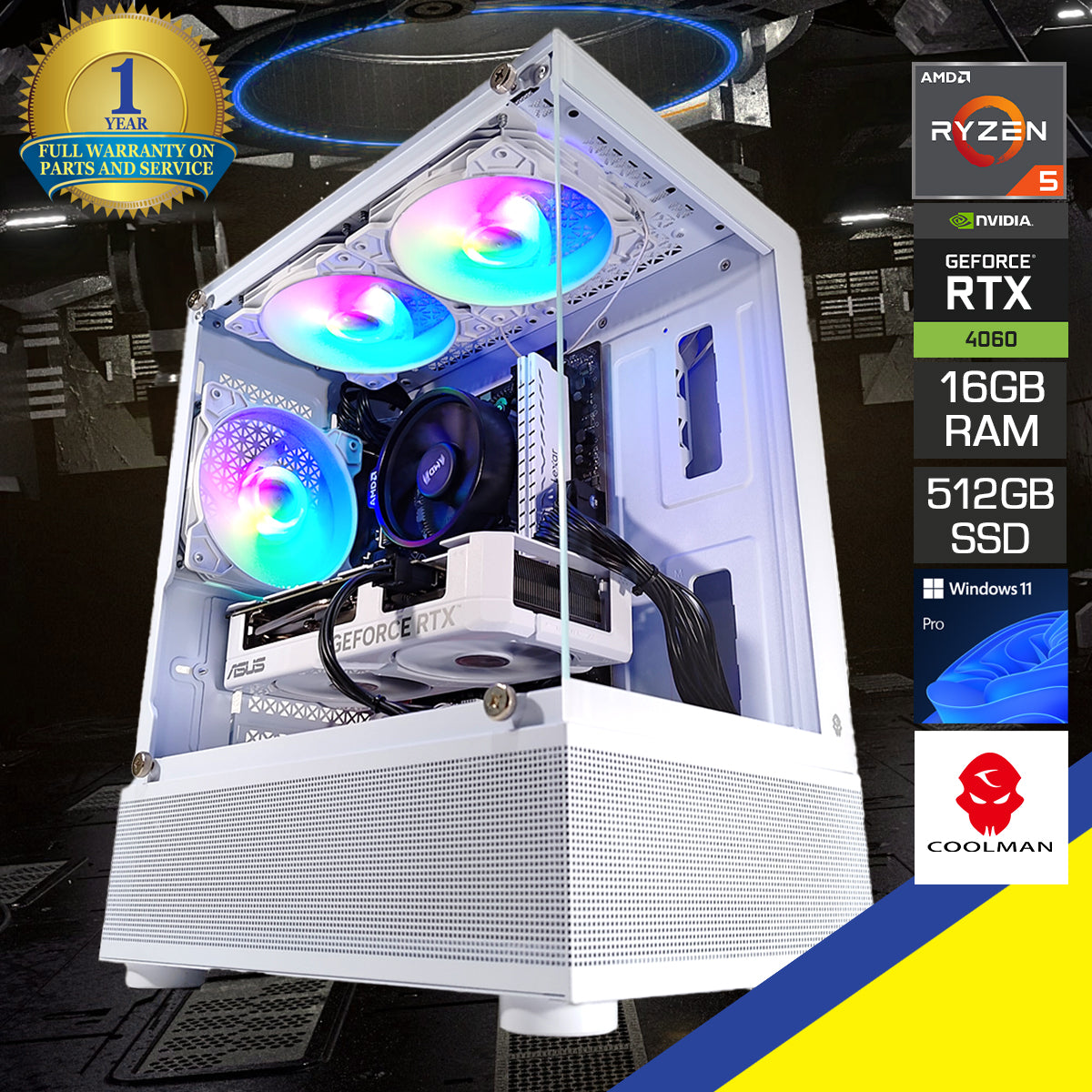 Alpha Reyna White Desktop Gaming PC