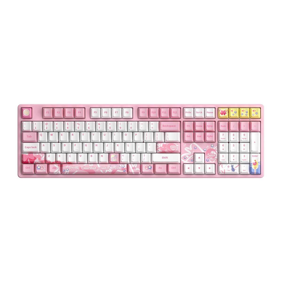Akko Sailor Moon Crystal 5108S RGB Wired Mechanical Keyboard (Akko V3 Cream Yellow Pro)