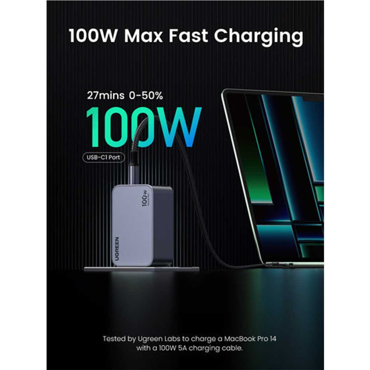 UGREEN Nexode Pro 3-Port 100W Gan Tech Fast Charger (Grey) (X757/25873)