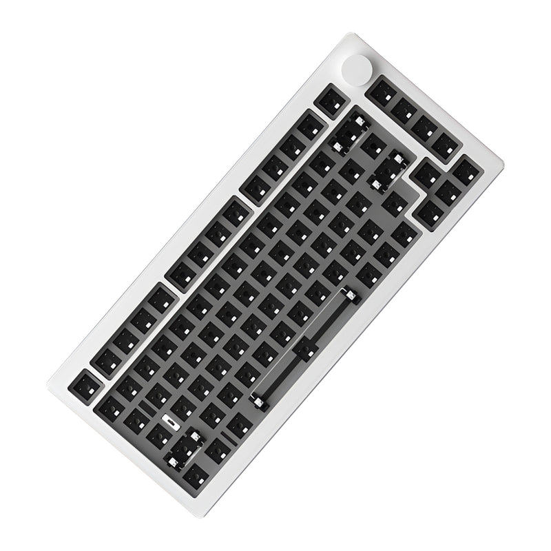 Monsgeek M1W V3 Barebone DIY Aluminum Case Multi-Mode RGB Hot-Swappable Mechanical Keyboard (Moonlight White)