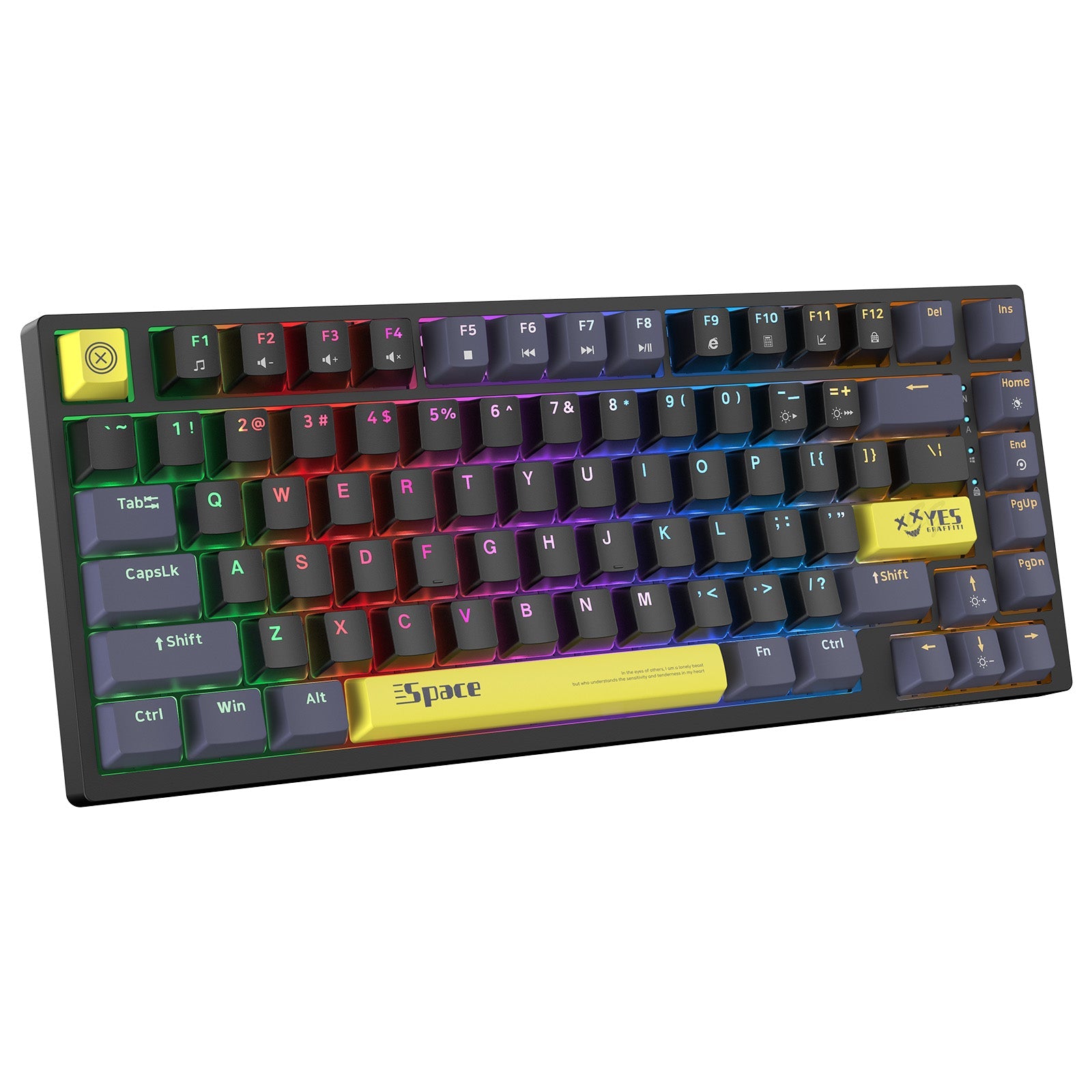 Onikuma G52 RGB 82 Keys Wired Mechanical Gaming Keyboard (Tea Axis) | DataBlitz