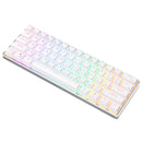 Royal Kludge RK61 Pro Tri-Mode RGB 61 Keys Hot Swappable Mechanical Keyboard Silver/White