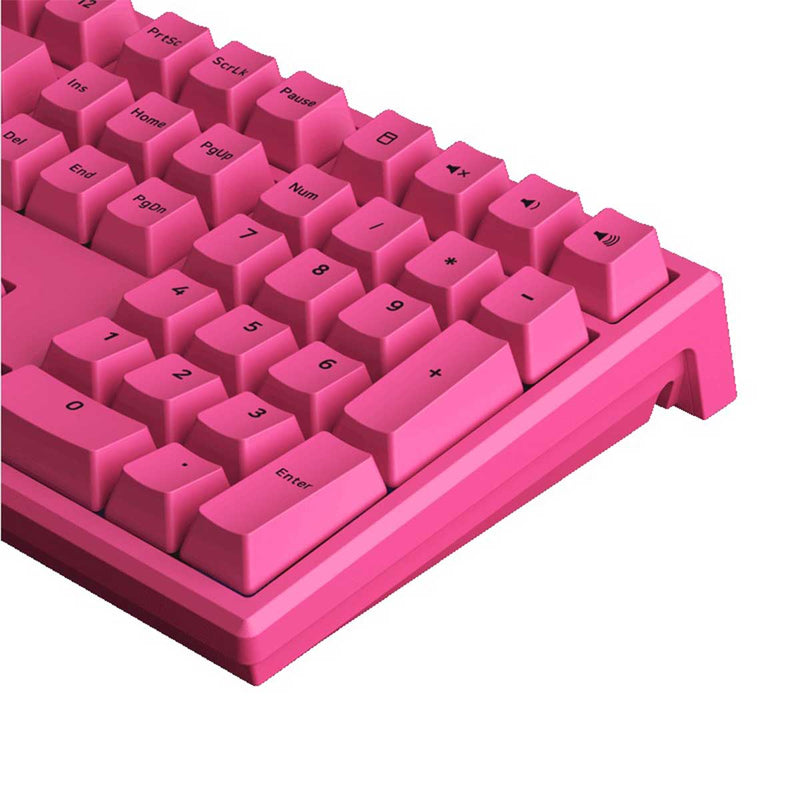 Monsgeek MG108B Rose Red RGB Hot Swappable Mechanical Keyboard (V3 Cream Yellow Pro)