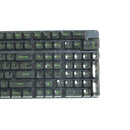 Royal Kludge CBSA-14 132 Keys Standard Transparent Profile Keycaps Fullset - Green Letter (Black)