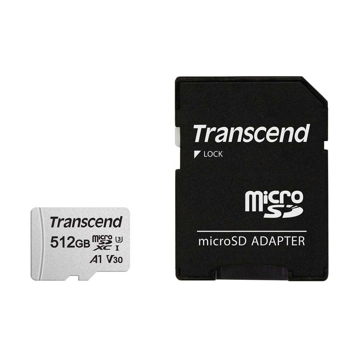 Transcend 300S MicroSDXC I UHS-I Class 10 U1 A1 100MB/S Read Memory Card w/ SD Adapter