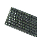 Royal Kludge CBSA-14 132 Keys Standard Transparent Profile Keycaps Fullset - Green Letter (Black)