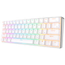 Royal Kludge RK61 Pro Tri-Mode RGB 61 Keys Hot Swappable Mechanical Keyboard Silver/White