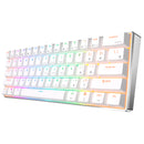 Royal Kludge RK61 Pro Tri-Mode RGB 61 Keys Hot Swappable Mechanical Keyboard Silver/White