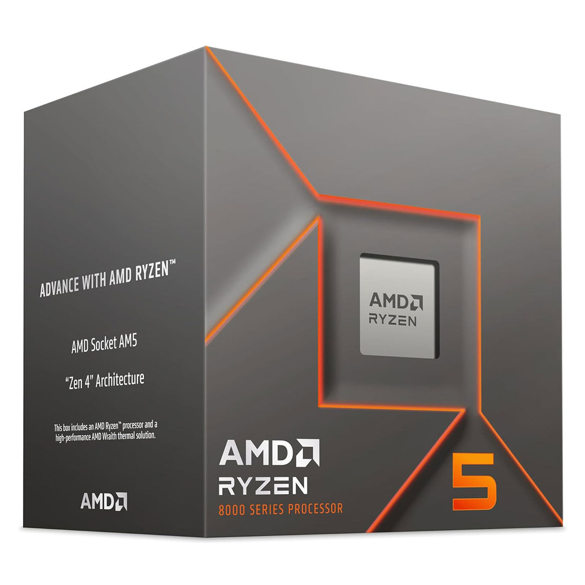 AMD Ryzen 5 8400F Processor with Wraith Stealth Cooler