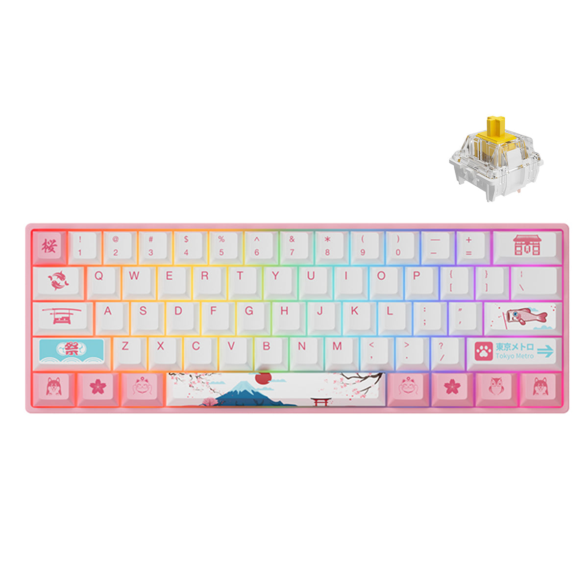 AKKO World Tour Tokyo 3061S R2 OSA RGB Mechanical Keyboard (Gateron Yellow)