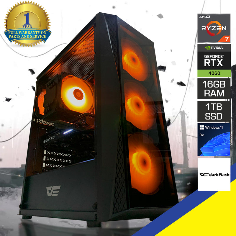 Sigma DK352 Black Desktop Gaming PC | AMD Ryzen 7 5700X | 16GB RAM | 1TB SSD | RTX 4060 | Windows 11