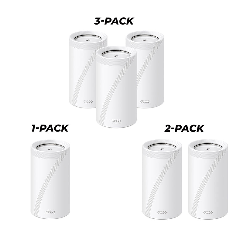 TP-Link Deco BE65 BE11000 Whole Home Mesh WiFi 7 System (1-Pack, 2-Pack, 3-Pack)