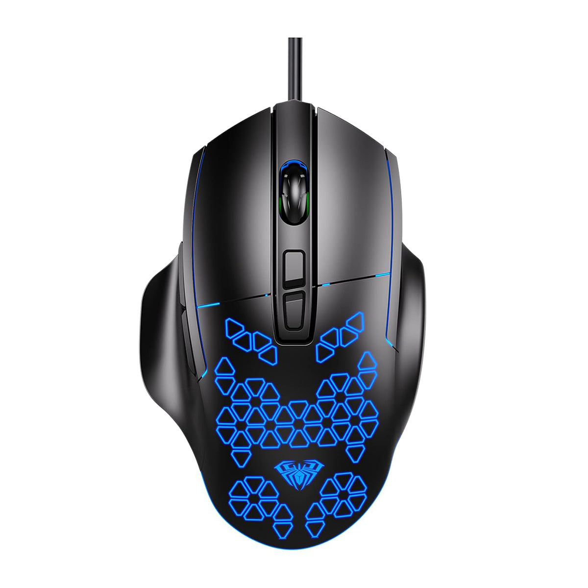 Aula Wind F812 7200DPI RGB 7-Key Wired Gaming Mouse (Black)