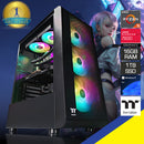 Sigma S200 TG Black Gaming PC | AMD Ryzen 5 7600 | 16GB RAM | 1TB SSD | RX 7600 | Windows 11 Pro