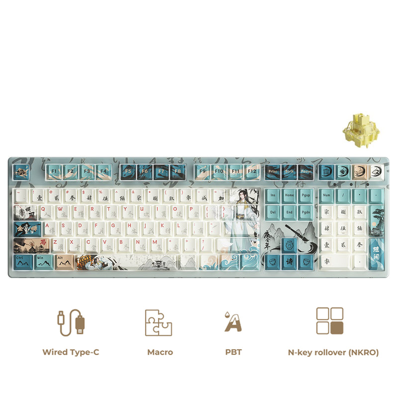 Akko Joy of Life 3108 V3 Wired Mechanical Keyboard (Akko V3 Cream Yellow Pro Switch)