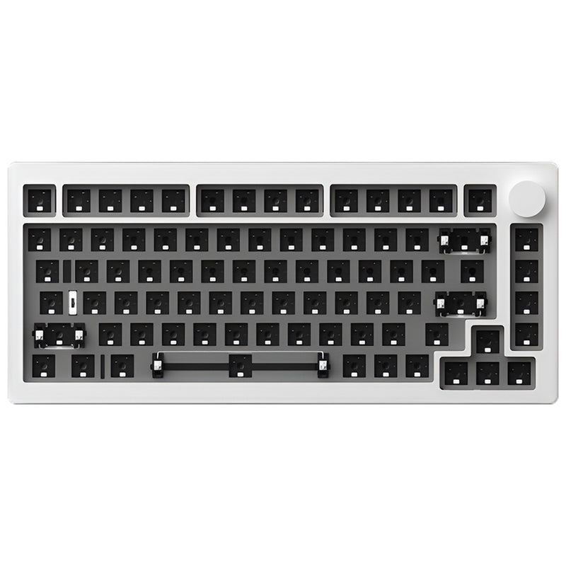 Monsgeek M1W V3 Barebone DIY Aluminum Case Multi-Mode RGB Hot-Swappable Mechanical Keyboard (Moonlight White)