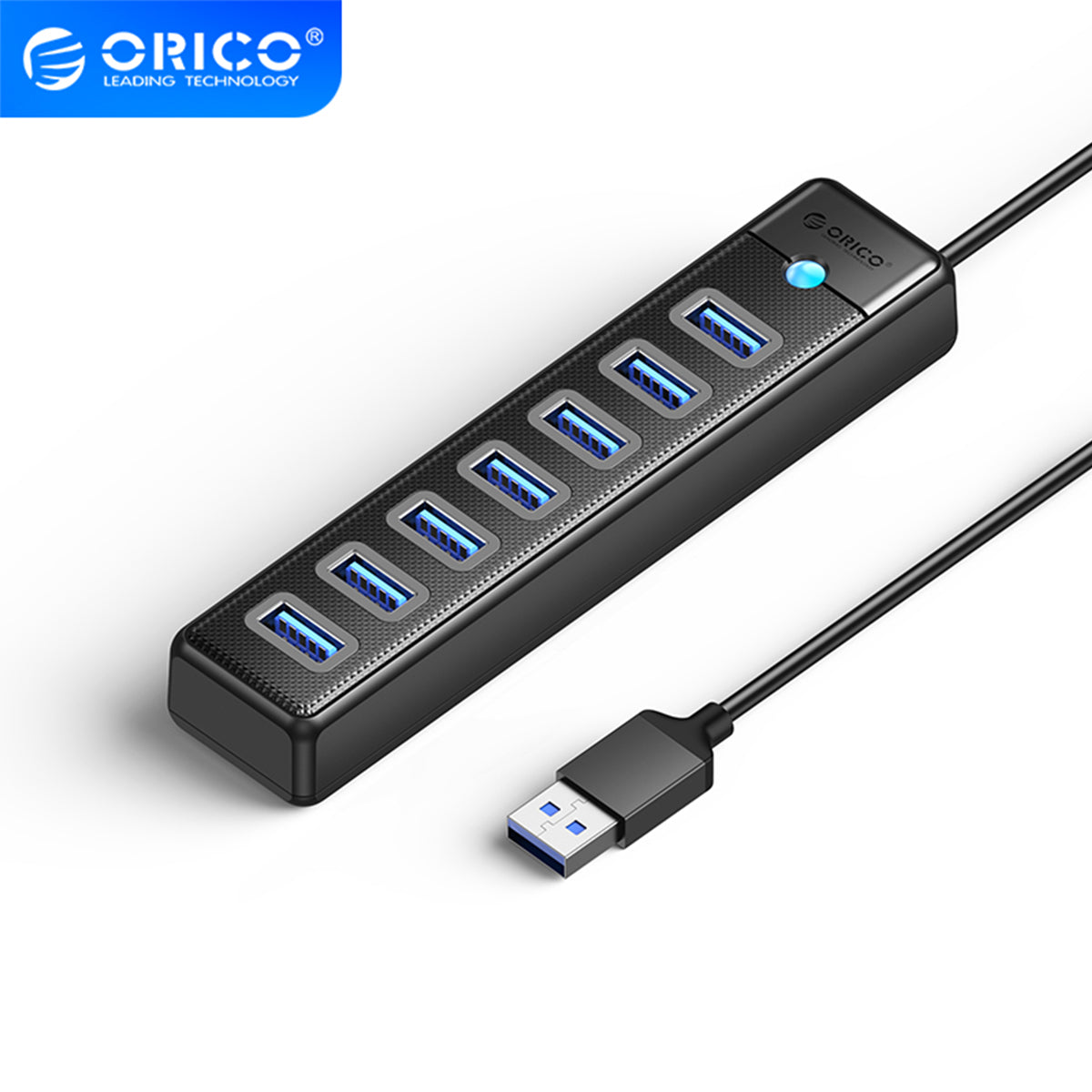 Orico 7 Ports USB3.0 Hub PW7U (PW7U-U3) (Black)