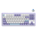 Ajazz AK870 RGB Tri-Mode 87-Keys TKL Gasket-mounted Hot Swappable Mechanical Keyboard (Purple/White/Blue) (Flying Fish Switch)