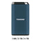 Transcend ESD410C 20GBPS USB 3.2 Gen 2x2 Type-C Portable SSD (Dark Blue)