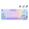 Royal Kludge RK-M75 Tri-Mode RGB 81 Keys Hot-Swappable Mechanical Keyboard Taro Milk (K Silver Switch, Blue Switch, Brown Switch)