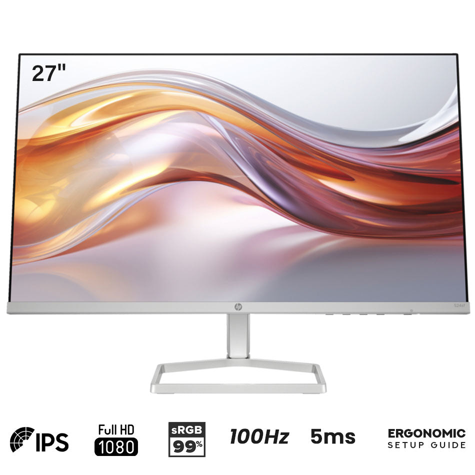 HP Series 5 527SF 94F45AA 27" FHD (1920X1080) 100Hz 5ms GTG IPS Monitor (Matte Silver)
