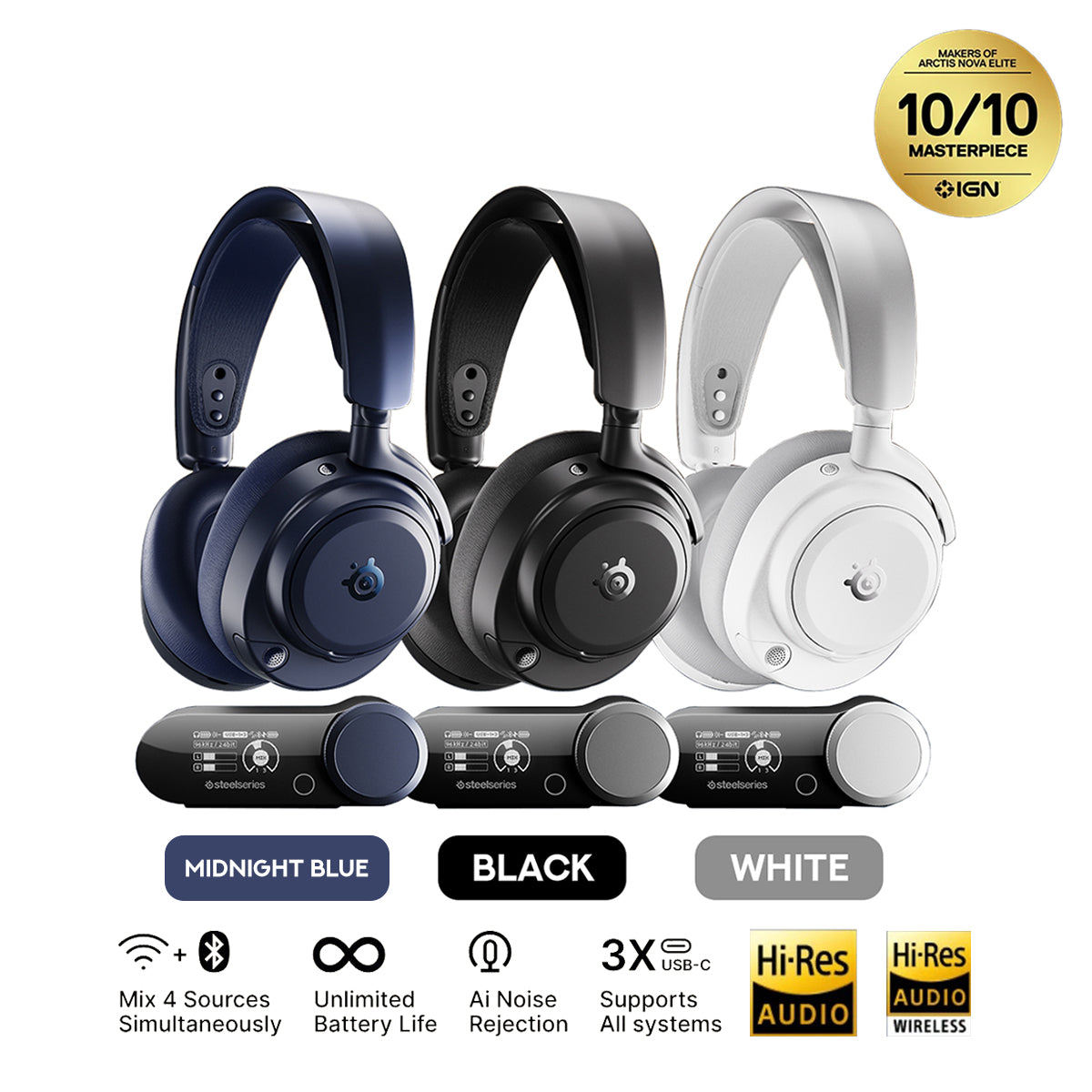 SteelSeries Arctis Nova Pro Omni Hi-Res Wireless Gaming Headset | DataBlitz