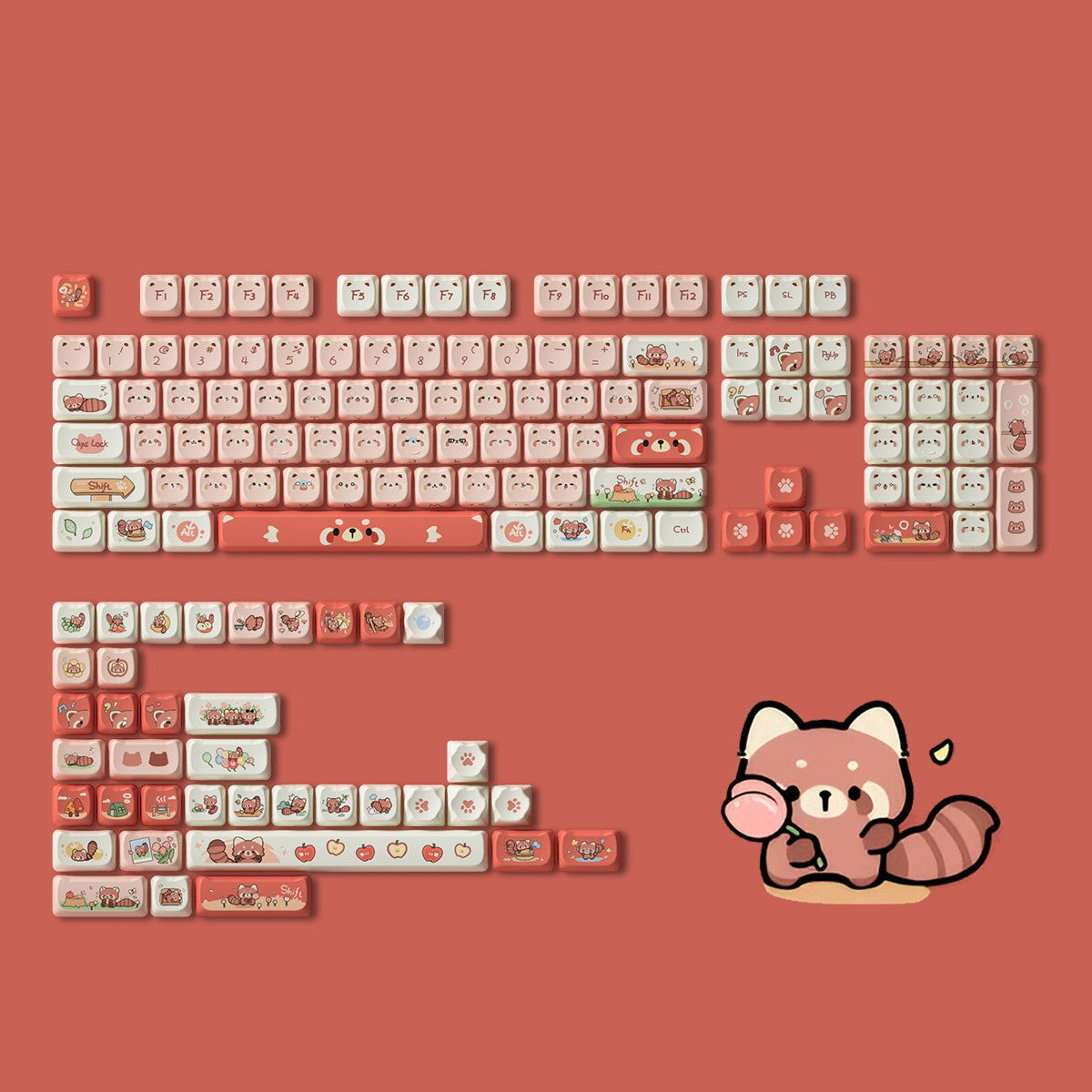 Akko Racoon Mao Keycap Set 142-Keys
