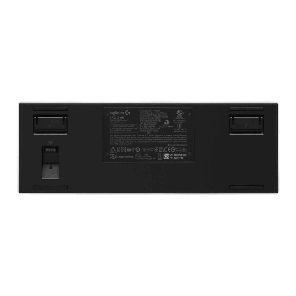 Logitech Pro X 60 Lightspeed Wireless Gaming Keyboard (GX Optical Tactile) (Black, White, Magenta)